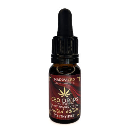 HappyCBD CBD kapky - Šťastný svět 20% CBD + 1% THC LIMITED EDITION - Image 2