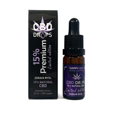 HappyCBD CBD kapky - Zdravá mysl 15% CBD LIMITED EDITION