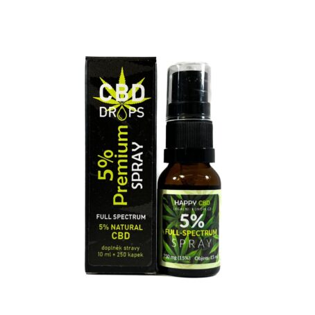 HappyCBD 5% CBD Sprej full-spectrum 15ml