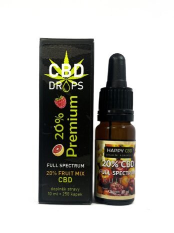 HappyCBD 20% CBD olej full-spectrum fruit mix