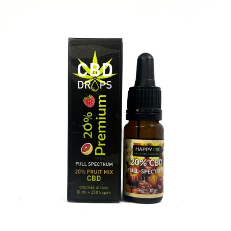 HappyCBD 20% CBD olej full-spectrum fruit mix