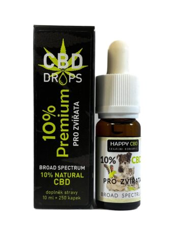 HappyCBD 10% broad-spectrum pro zvířata