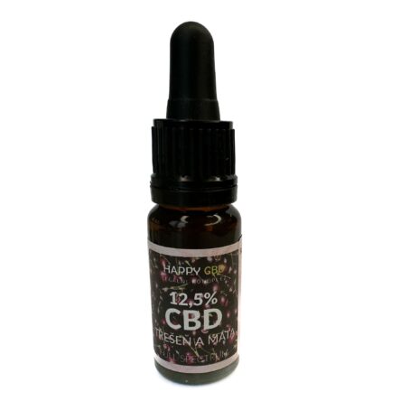 HappyCBD 12,5% CBD olej full-spectrum třešeň a máta - Image 2