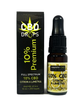 HappyCBD 10% CBD olej full-spectrum citrón a limetka