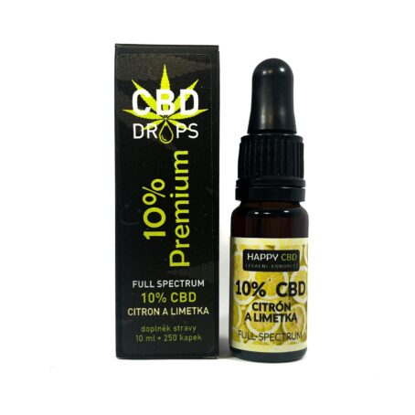 HappyCBD 10% CBD olej full-spectrum citrón a limetka