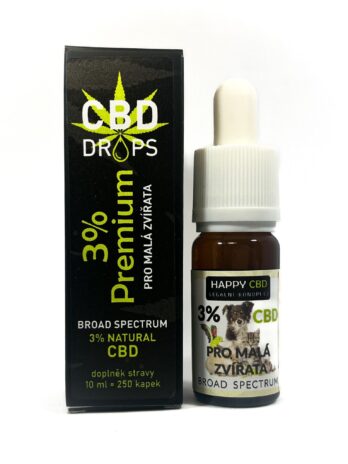 HappyCBD 3% CBD broad-spectrum pro malá zvířata