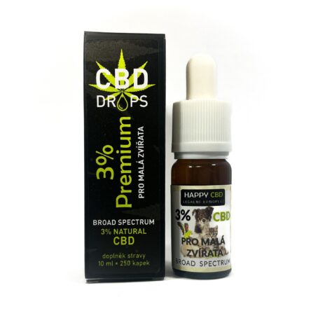 HappyCBD 3% CBD broad-spectrum pro malá zvířata