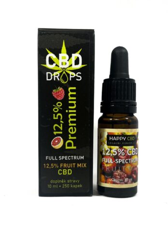HappyCBD 12,5% CBD olej full-spectrum fruit mix