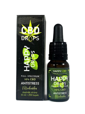HappyCBD 10% CBD olej full-spectrum Meduňka Antistres