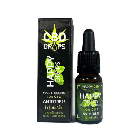 HappyCBD 10% CBD olej full-spectrum Meduňka Antistres