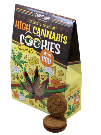 HIGH CANNABIS cookies čokoládové S CBD 100 G