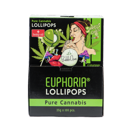 Lízátko cannabis se žvýkačkou