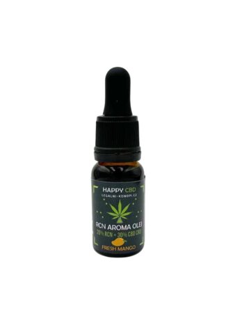 HappyCBD RCN aroma olej 10 ml, vůně Fresh Mango (20 % RCN + 30 % CBD CRD)