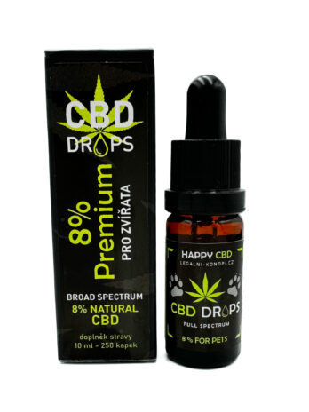 HappyCBD 8% broad-spectrum pro zvířata