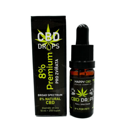 HappyCBD 8% broad-spectrum pro zvířata