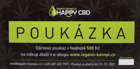 HappyCBD Dárkový poukaz 500 Kč
