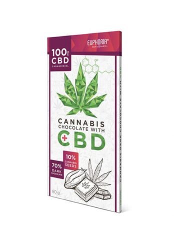 Hořká čokoláda s CBD 100mg CBD (80g)