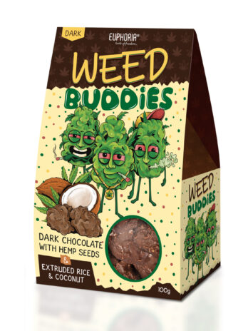 Konopné sušenky Weed buddies Hořké 100g