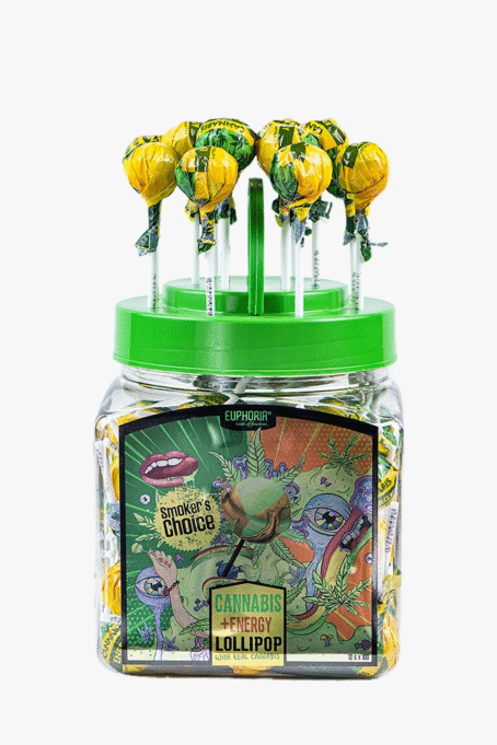 Lízátko cannabis energy